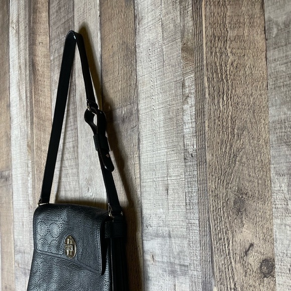 KATE SPADE Perforated Leather Black Double Vanessa York Street Noel Hobo - Picture 5 of 11